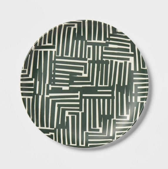 6 pack 8.5" Tread Round Salad
Plate - green pattern