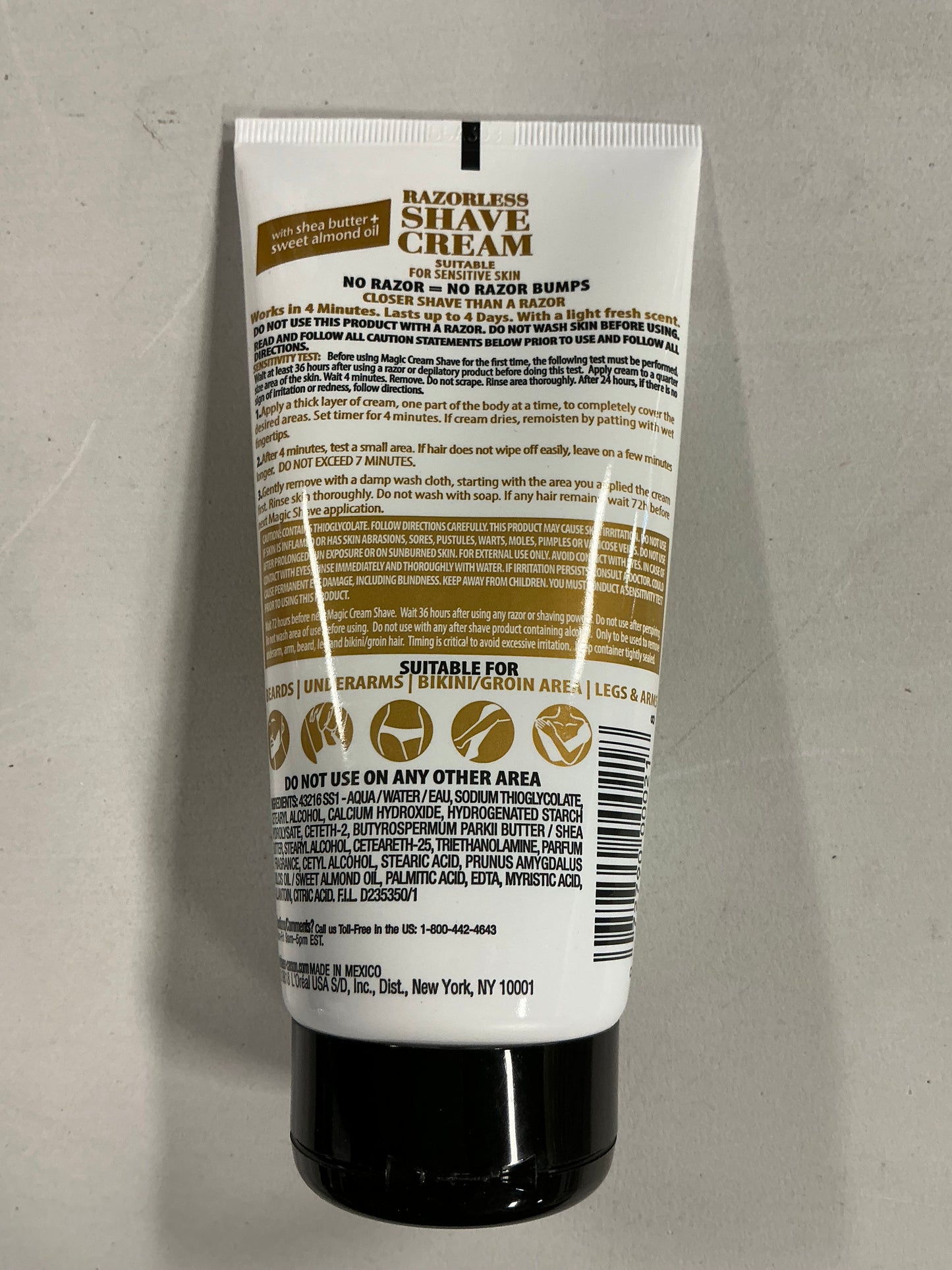 Magic Razorless Shaving Cream for Hair Removal, Bald Head Maintenance, Depilitory Cream - 6oz