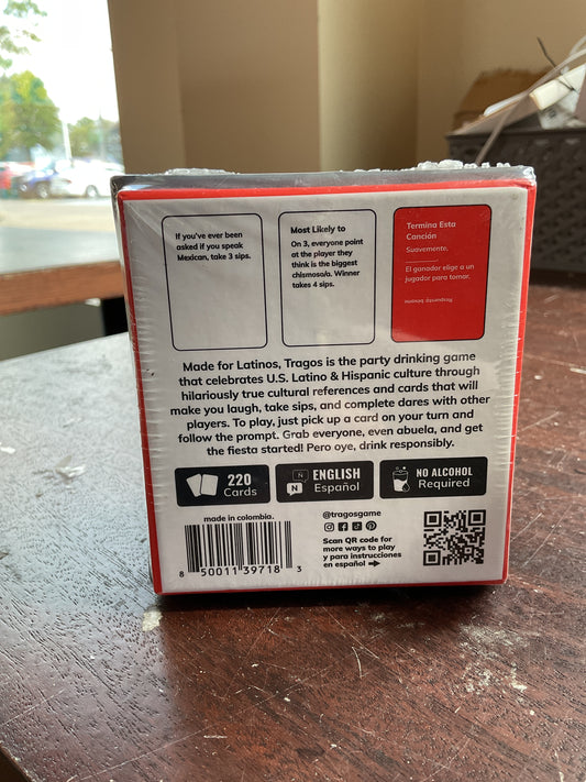 (Clearance)FINAL SALE Tragos Games Tragos Latino Party Card Game