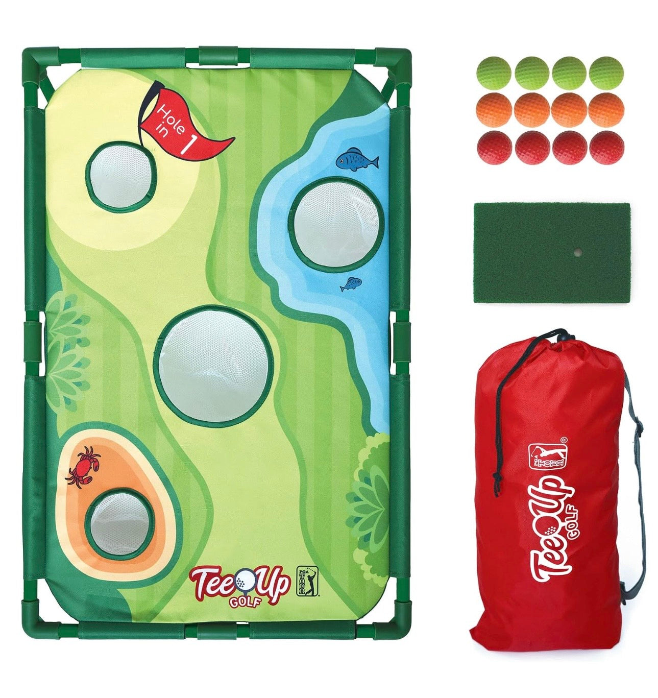 PGA Tour Tee Up Golf Portable Korn Hole Golf Set (Golf Clubs Sold Separately) - Damaged Box (see pictures)