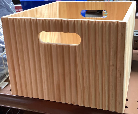 Small Wood Bin Natural