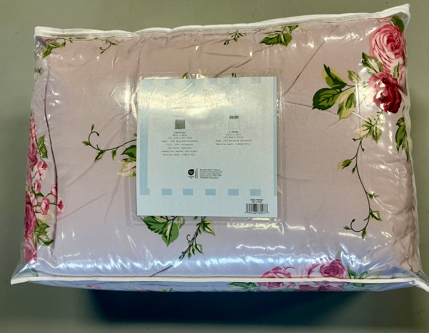 Harlow & Wzen - Ruched Comforter Set - Pink Floral - Repackaged (see pictures) - FOR PICKUP ONLY