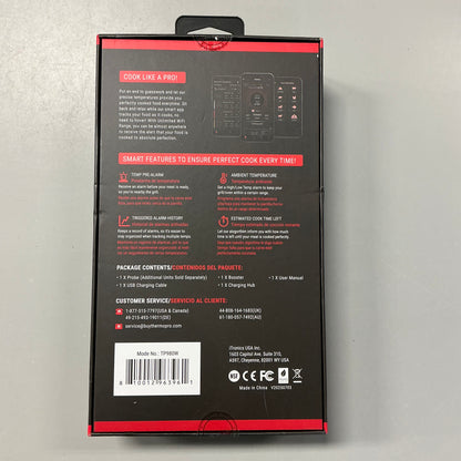 ThermoPro - TempSpike Pro Unlimited Range - 1 Probe - Digital Remote - Bluetooth Compatibility Meat Thermometer