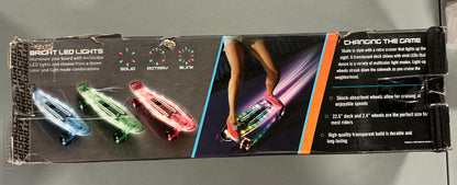 THRIFTY 70 - Cipton LED Light Up Translucent  22.5” Skateboard - Open Box - USED (See Pictures)- FINAL SALE- NO RETURNS - AS IS