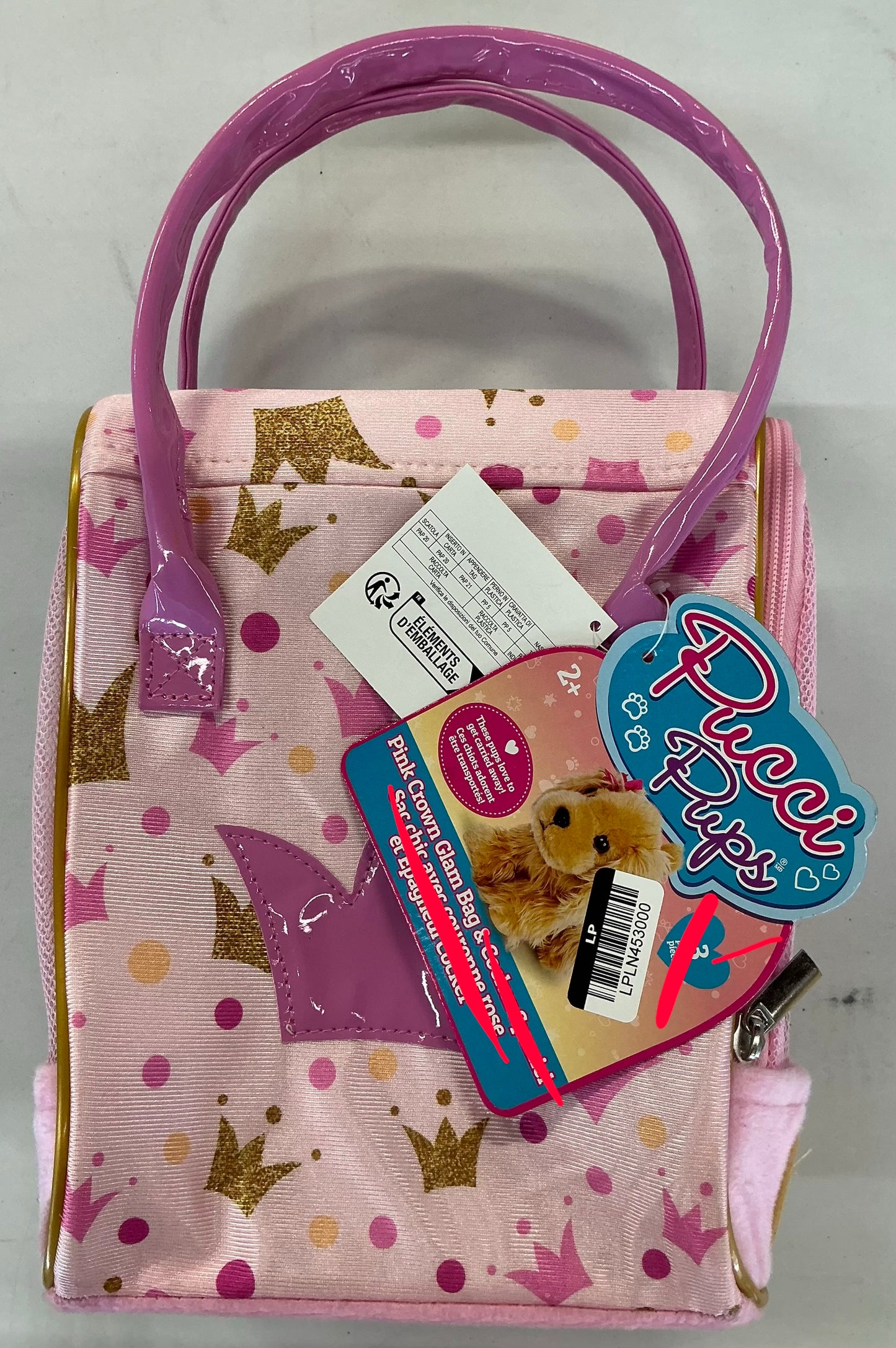 Pucci Pals Portable Pink Crown Glam Bag - For Pucci Pups - PUP NOT INCLUDED