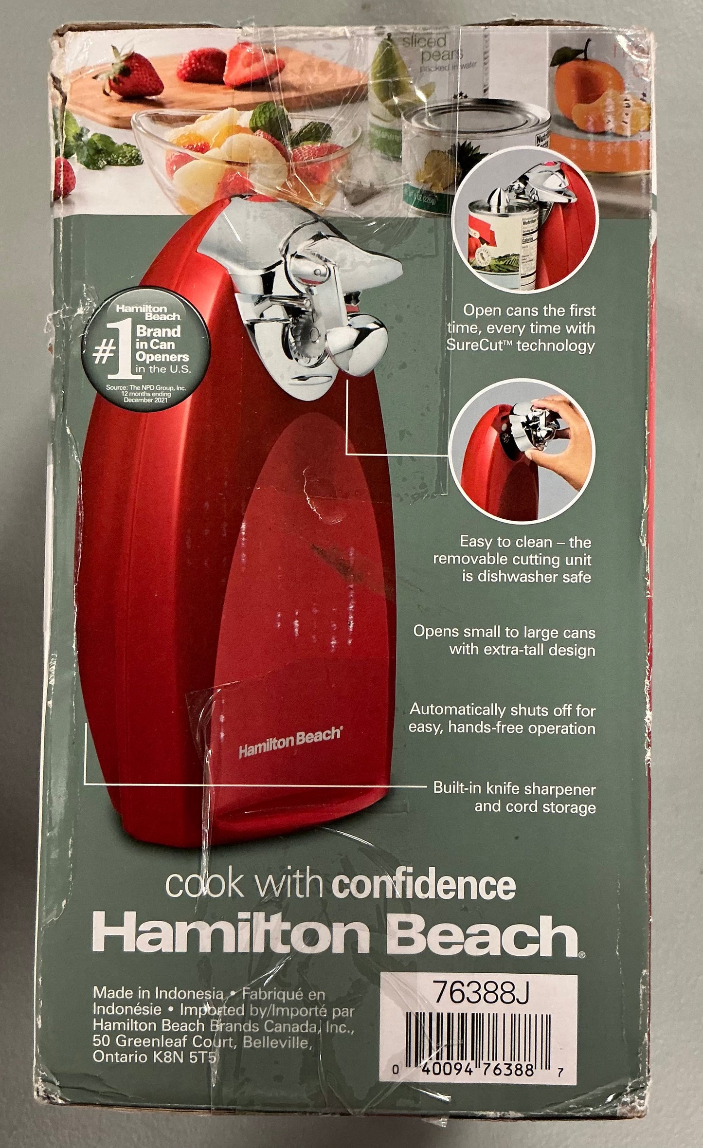 Hamilton Beach® Classic Chrome Heavyweight Can Opener in Red - Open Box - Damaged Box