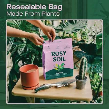 Rosy Soil Mix - Organic Peat Free Soil with Biochar for Strong Growth & Flavor, Well Draining Potting Mix, 4 qt - FOR PICK UP ONLY