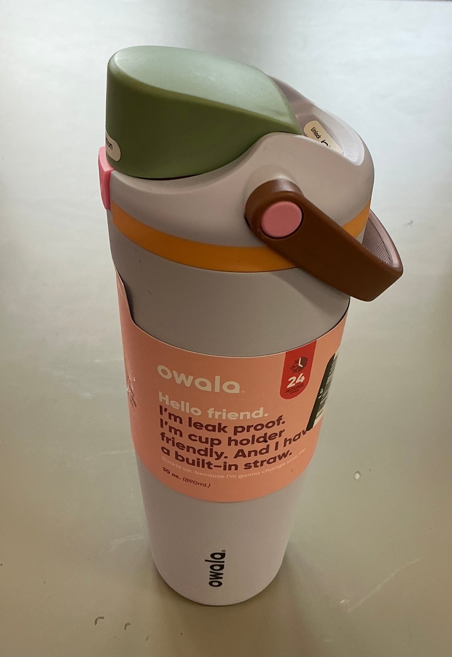Owala 30 fl oz Stainless Steel FreeSip Sway Tumbler - MINOS COSMETIC DAMAGE- SOME MAY BE MISSING A STRAW (TOP MAY VARY, SEE PICTURES)