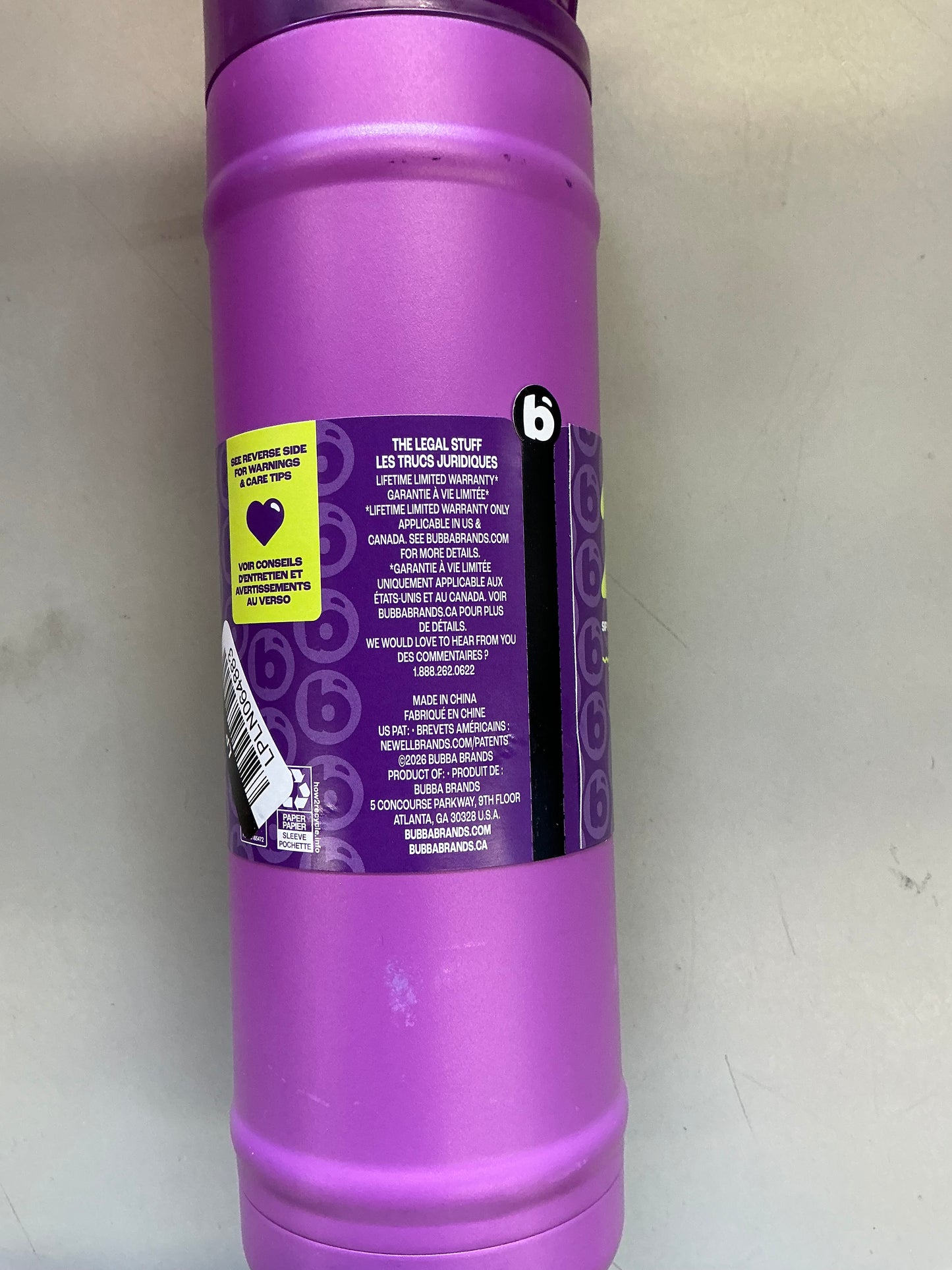 Bubba 24 fl oz Stainless Steel with Dual Sip Lid Water Bottle - Moodbooster - Minor cosmetic damage (see pictures)