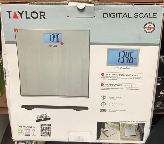 Taylor Digital Thin Stainless Steel Bathroom Scale
