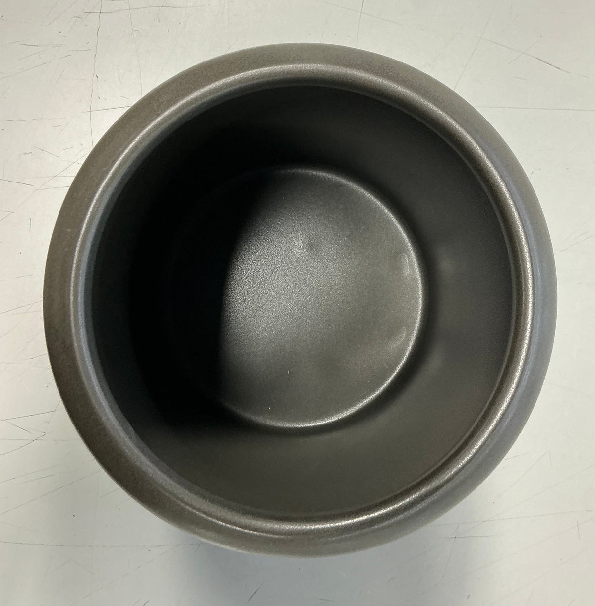 Project 62 - 125oz Stoneware Tilley Food Storage Canister - NO LID - MINOR COSMETIC DAMAGE (see pictures ) - Charcoal Gray - THRESHOLD - FOR PICKUP ONLY