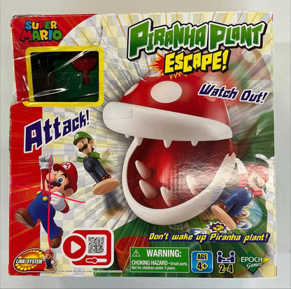 Epoch Games Super Mario Piranha Plant Escape! Game - OPEN BOX - DAMAGED BOX (Missing Mario Figure, See pictures)