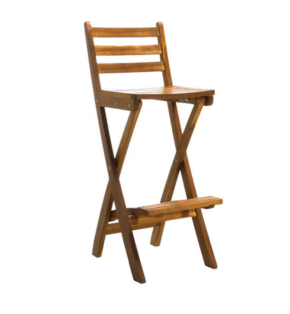 Tundra Acacia Wood Folding Patio Bar Chair - Natural - Out of Box - FOR PICKUP ONLY