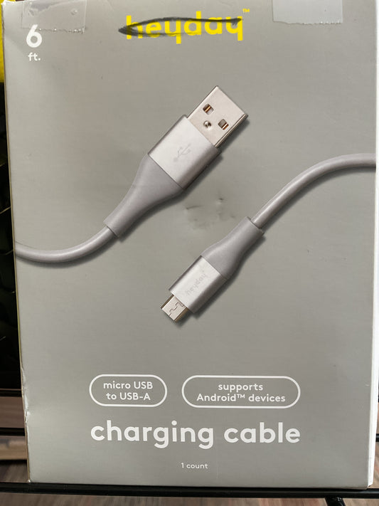 CLEARANCE- FINAL SALE- 6ft Micro USB to USB-A Type, Designed for Android Devices