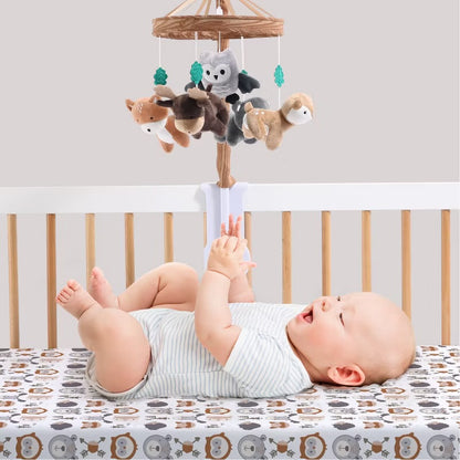 The Peanutshell Whimsical Woodland Baby Musical Crib Mobile - Open Box (see pictures)