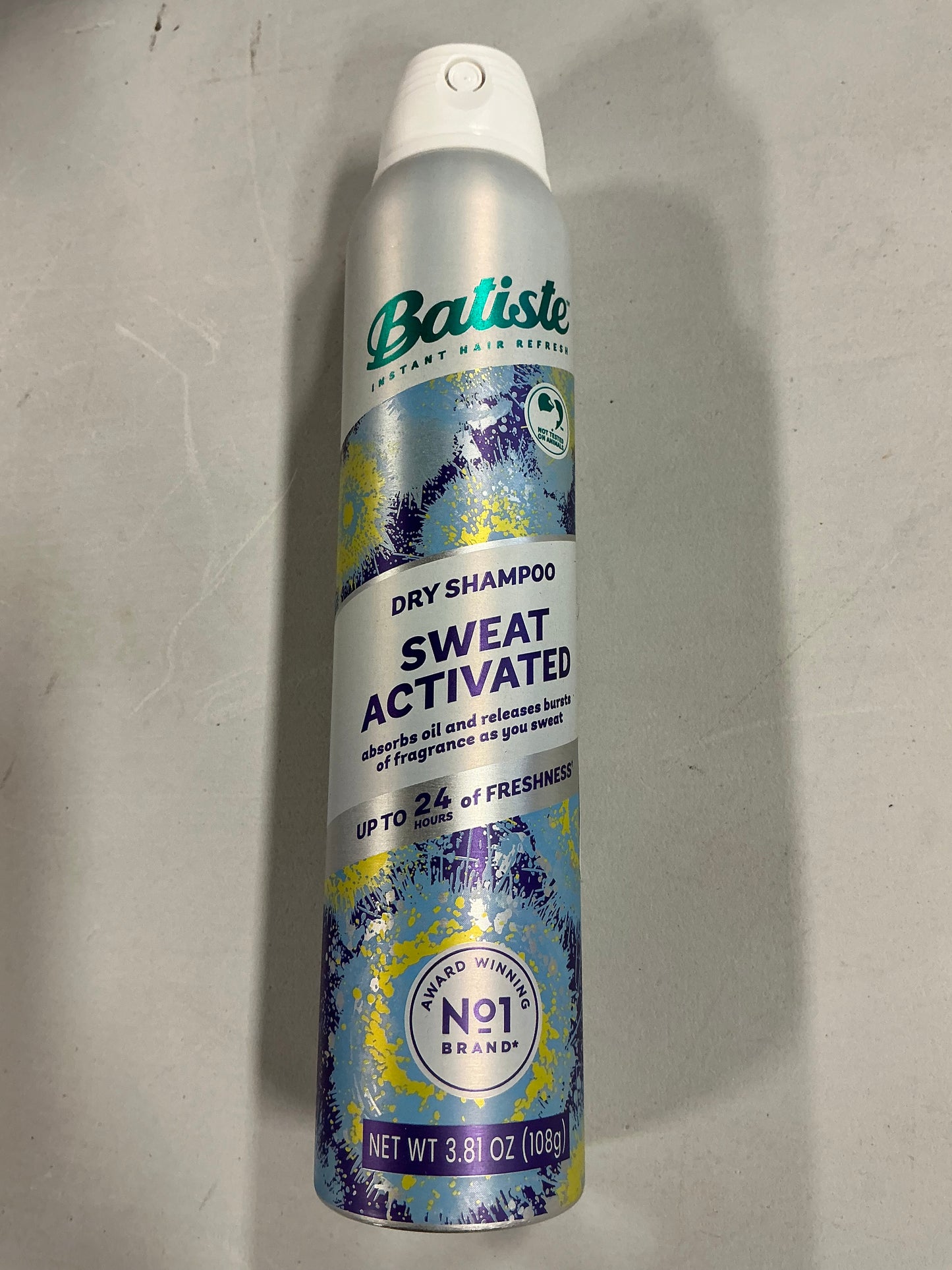 Batiste Sweat Activated Dry Shampoo - 3.81oz: All Hair Types, Basic Cleansing, Daily Use, Aerosol Form