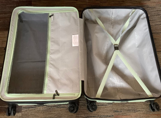 American Tourister NXT Hardside Large Checked Spinner Suitcase