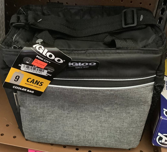 (Clearance)-FINAL SALE. Igloo 9 Can Balance Mini City Cooler Lunch Tote-