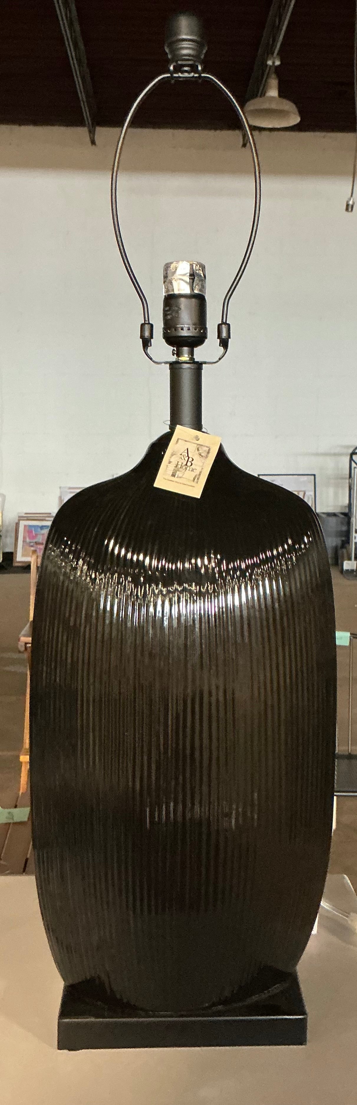 A&B Home Bottle Table Lamp in Black - No Shade - Out of Box - FOR PICKUP ONLY