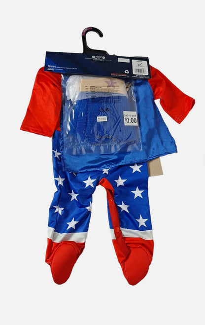 DC Wonder Woman Rubies Infant Costume Size 6-12M Includes: Jumpsuit, Cape, Belt with attached Tutu, Headpiece, Cuffs