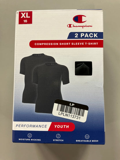 Champion Performance 2pack Compression Shirts - Youth - Black - Open Box (see pictures)