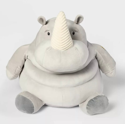 21" Rhino Stuffed Animal - Gigglescape™ - MINOR COSMETIC DAMAGE (SEE PICTURES)