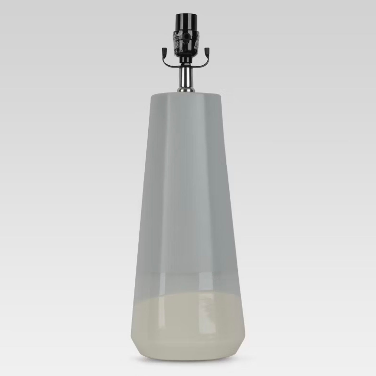 Dipped Ceramic Small Lamp Base - Blue/White - Threshold™: Cone Shape, No Assembly Required - Missing Shade - Minor Cosmetic Damage - AS IS (see pictures) - FOR PICKUP ONLY