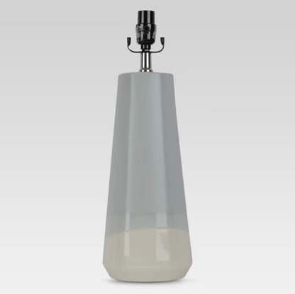Dipped Ceramic Small Lamp Base - Blue/White - Threshold™: Cone Shape, No Assembly Required - Missing Shade - Minor Cosmetic Damage - AS IS (see pictures) - FOR PICKUP ONLY