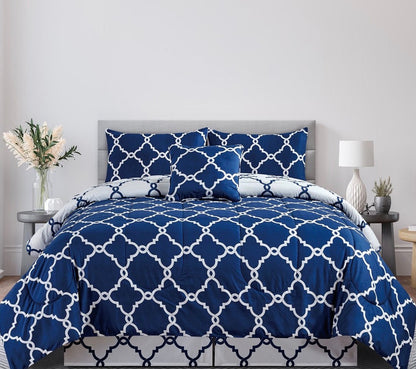 5 Piece Down Alternative Printed Comforters