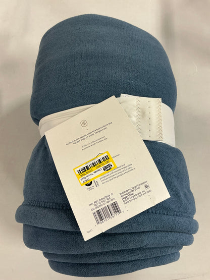 Chenille Throw Blanket with Faux Shearling Reverse Blue - Threshold™: Lightweight, Knitted, 50x70 inches, Machine Washable - Damaged Packaging (see pictures)