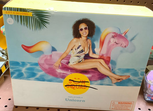 (CLEARANCE) Inflatable Unicorn 6Ft 4IN