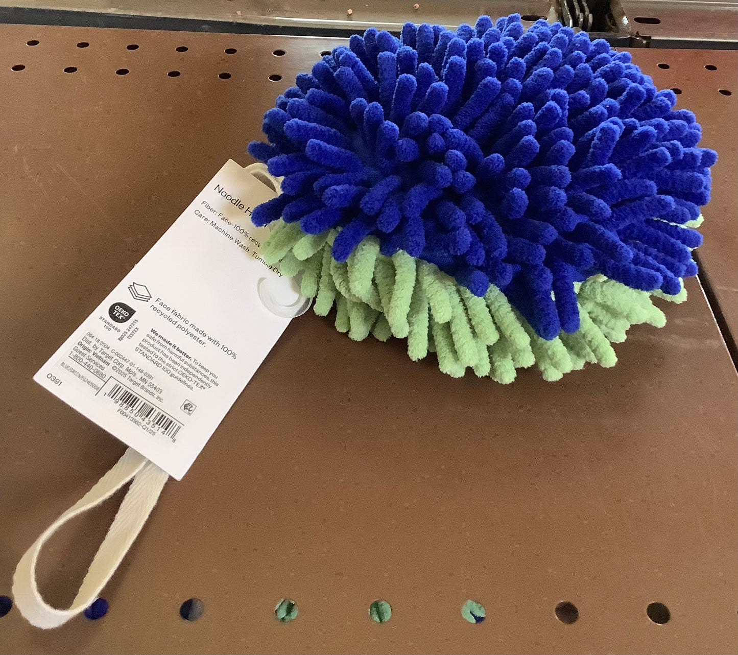 Noodle Round Hand Towel Blue/Green