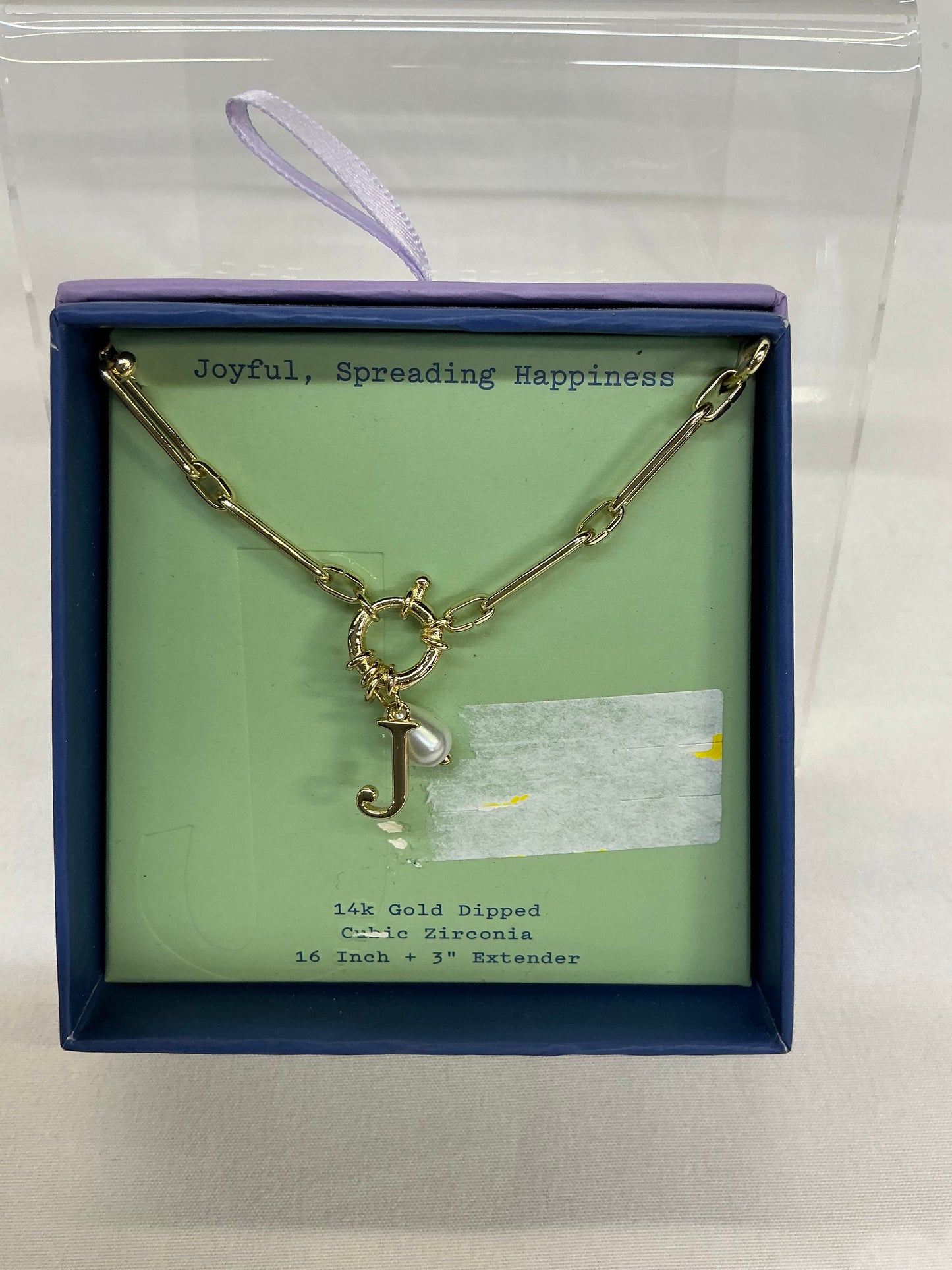 Gold Initial Necklace (AND) - Damaged Packaging (See Pictures)