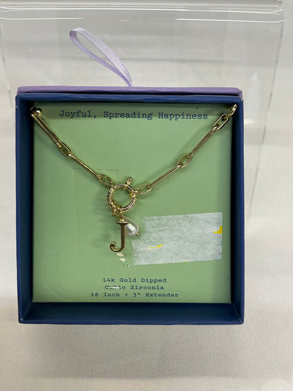 Gold Initial Necklace (AND) - Damaged Packaging (See Pictures)