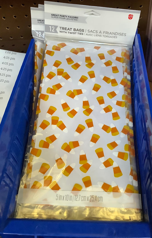 12ct Halloween Treat Bags Cany Corn