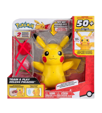 THRIFTY 70 - Pokémon Pikachu Train and Play Deluxe Interactive Action Figure - Open Box - USED (See Pictures)- FINAL SALE- NO RETURNS - AS IS - MISSING PIECES