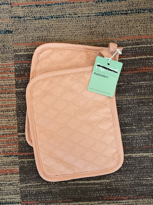 2pk Potholder - Orange