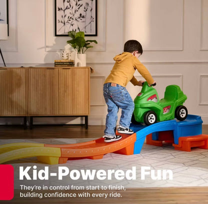 Step2 Racing Green Up & Down Roller Coaster Ride-On: Pedal Push Toy for Ages 2-5 - OUT OF BOX