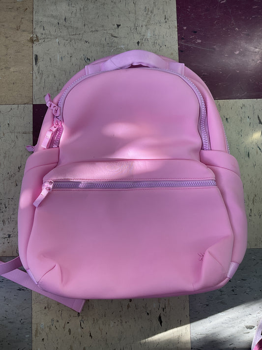 Faux Neoprene Backpack - Pink Laptop Bag