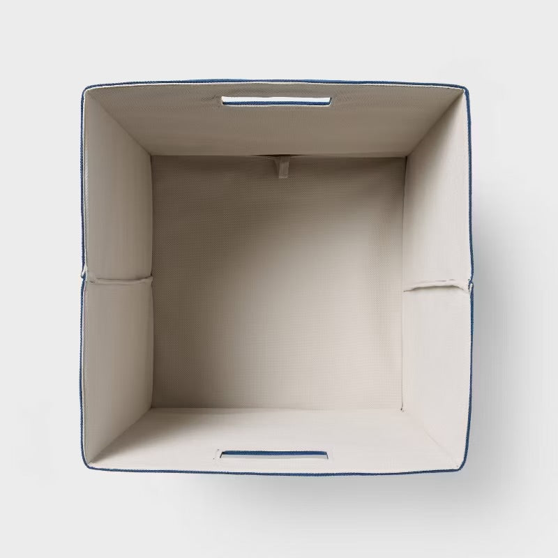 13''x13'' Fabric Decorative Storage Bin Textured Navy - Brightroom™: 13 Inch Storage Cube, Decorative Storage