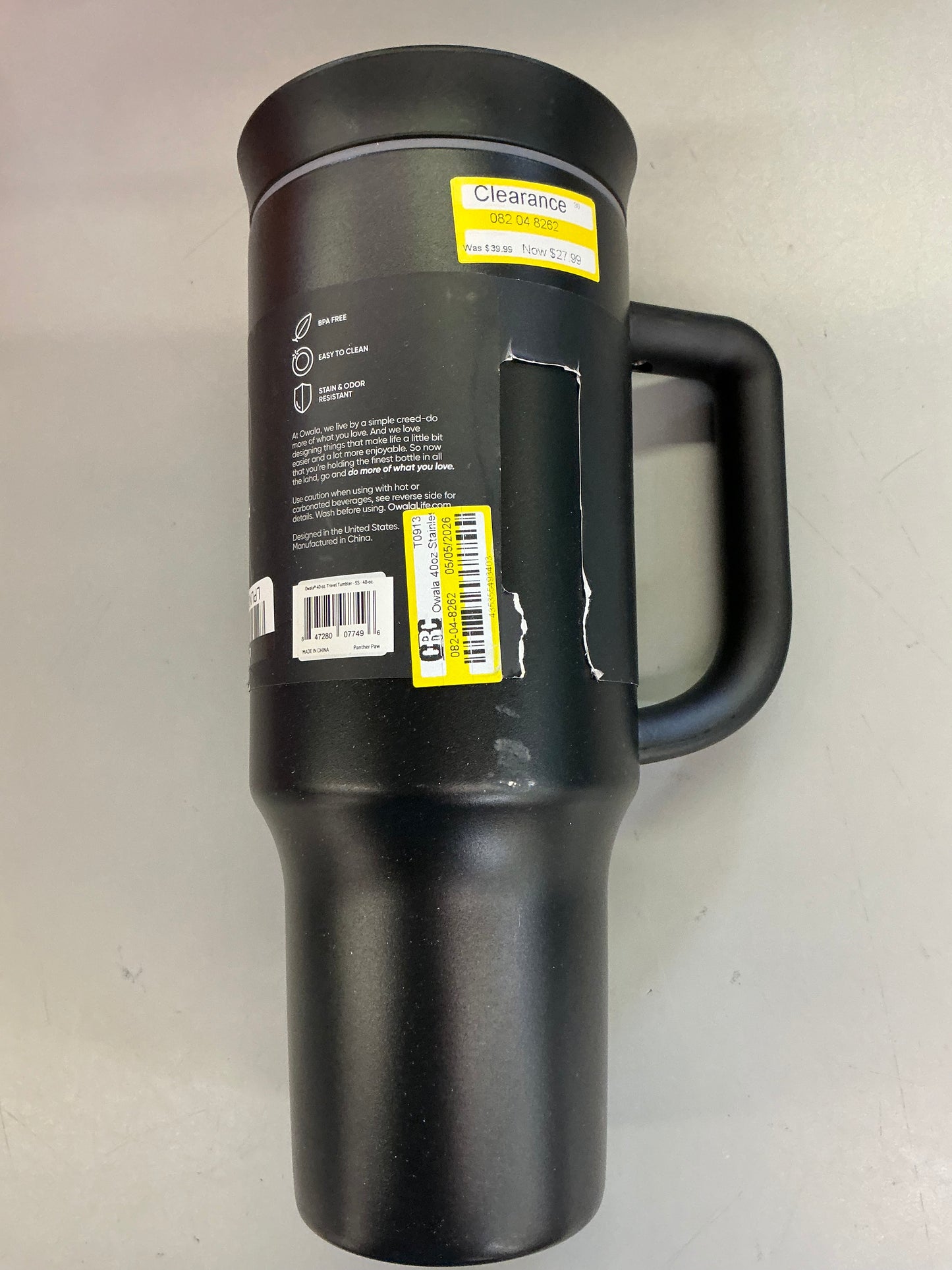 Owala 40oz Stainless Steel Straw Tumbler - SOME MAY BE MISSING STRAW - MINOR COSMETIC DAMAGE (see pictures)