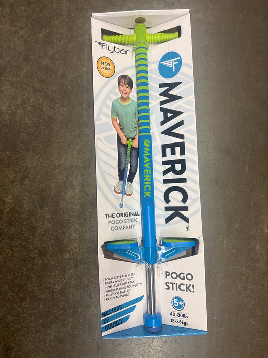 (CLEARANCE) - FINAL SALE - Flybar Maverick Pogo Stick - Green/Blue