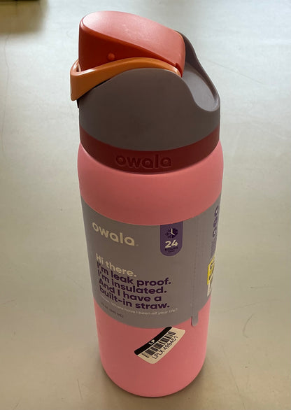 Owala 32oz FreeSip Stainless Steel Water Bottle - Minor Cosmetic Damage (see pictures) - Tops May Vary, Some May Be Missing Packaging