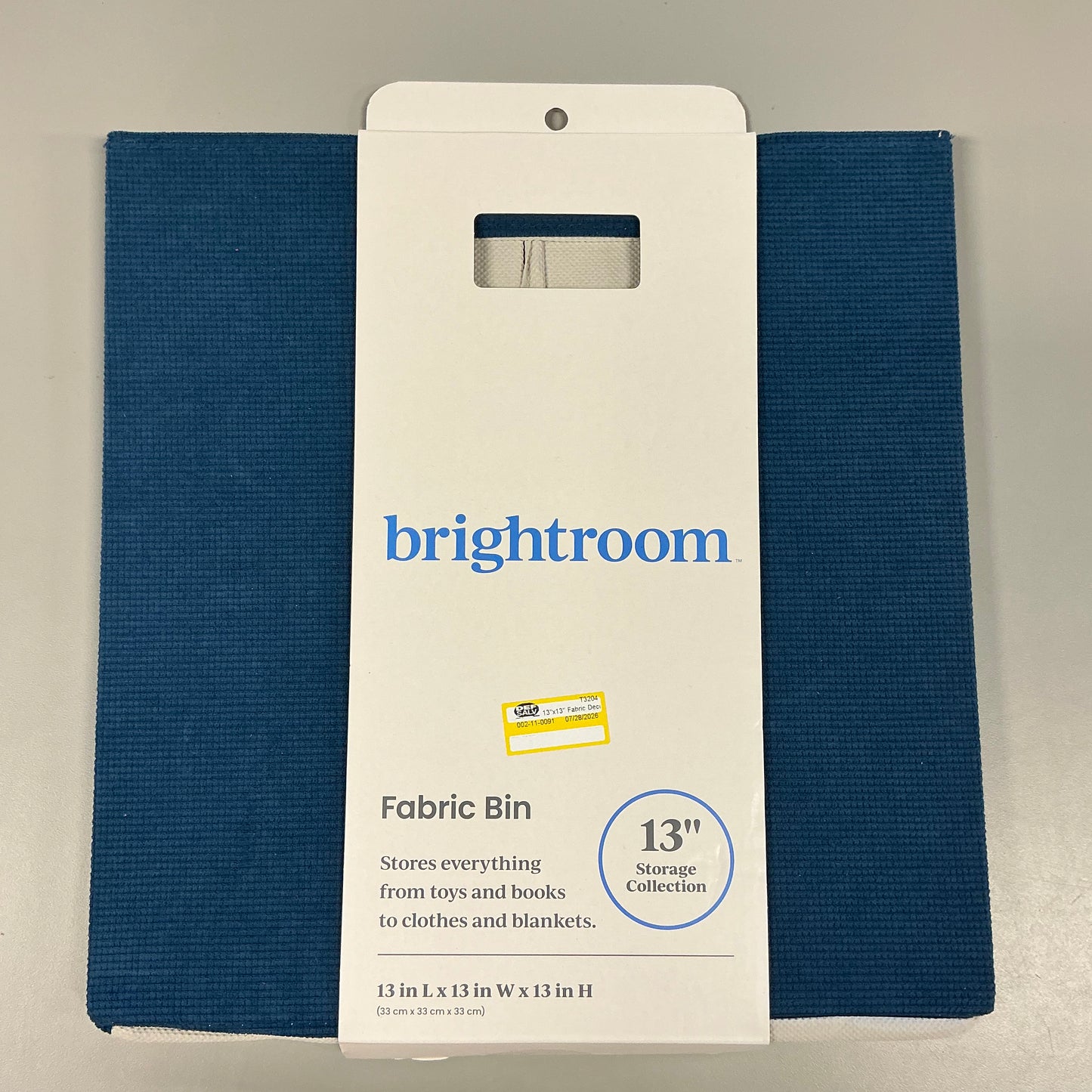 13''x13'' Fabric Decorative Storage Bin Textured Navy - Brightroom™: 13 Inch Storage Cube, Decorative Storage
