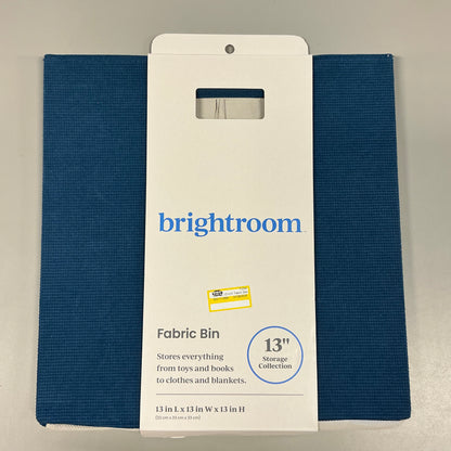 13''x13'' Fabric Decorative Storage Bin Textured Navy - Brightroom™: 13 Inch Storage Cube, Decorative Storage