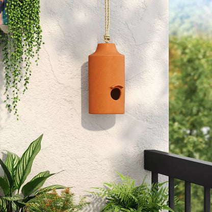 Terracotta Bird House - Threshold™ - Minor Shipping Damage (see pictures ) - FOR PICKUP ONLY