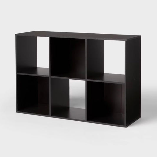 11" 6 Cube Organizer - Black - May Have Minor Cosmetic Damage (see pictures) - PICKUP ONLY