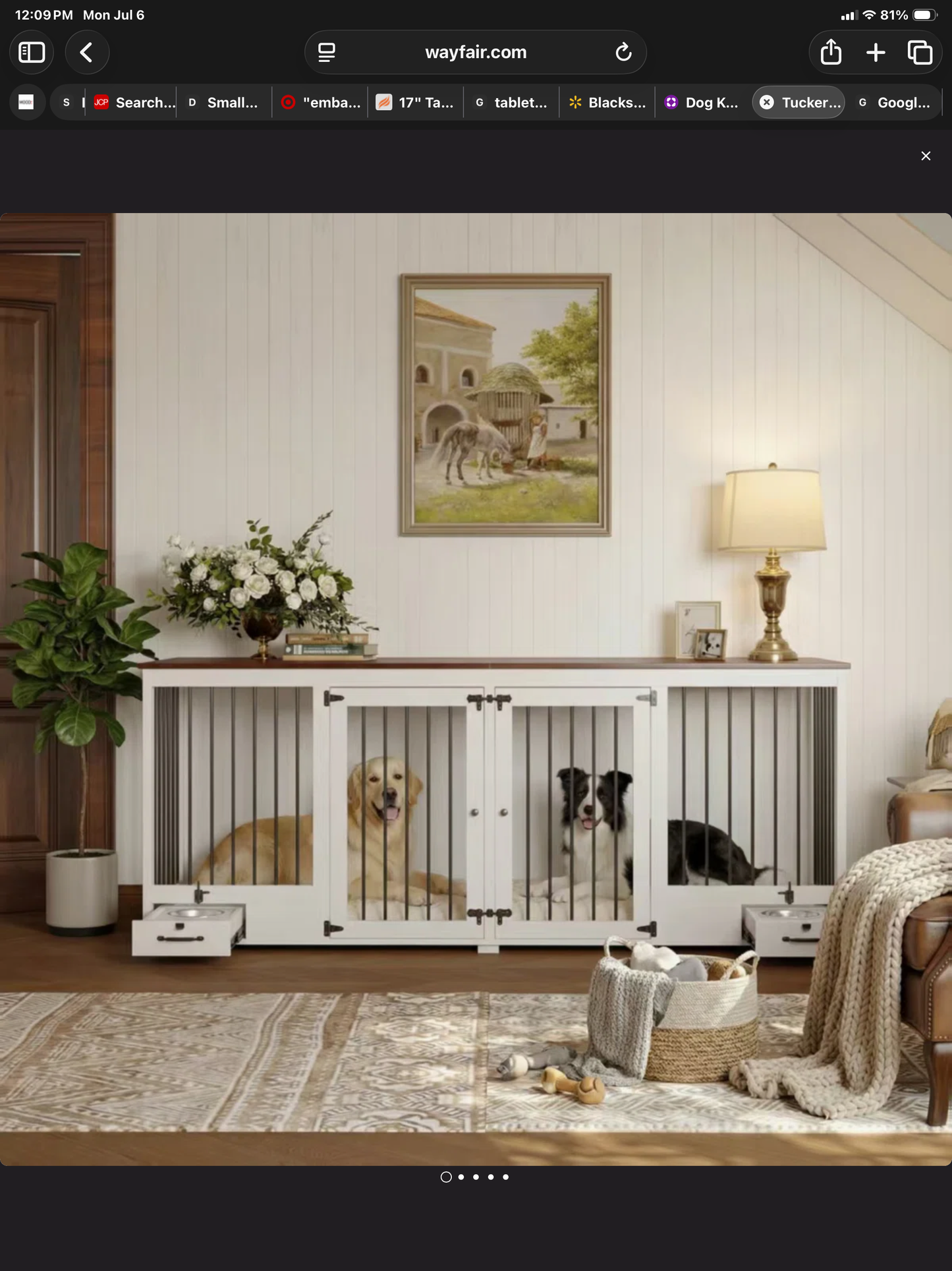THRIFTY 70 - Large Dog Crate And Divider - Open Box - USED/DAMAGED, MISSING BARS (See Pictures)- FINAL SALE- NO RETURNS - AS IS