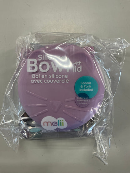Melii - Silicone Animal Bowls with Lid and Utensils