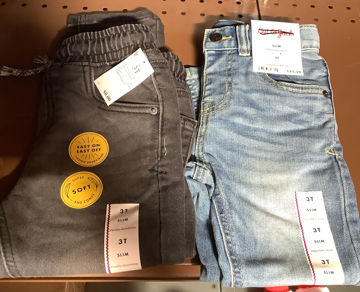 2-Pack Toddler Size 3T Adjustable & Drawstring Pants